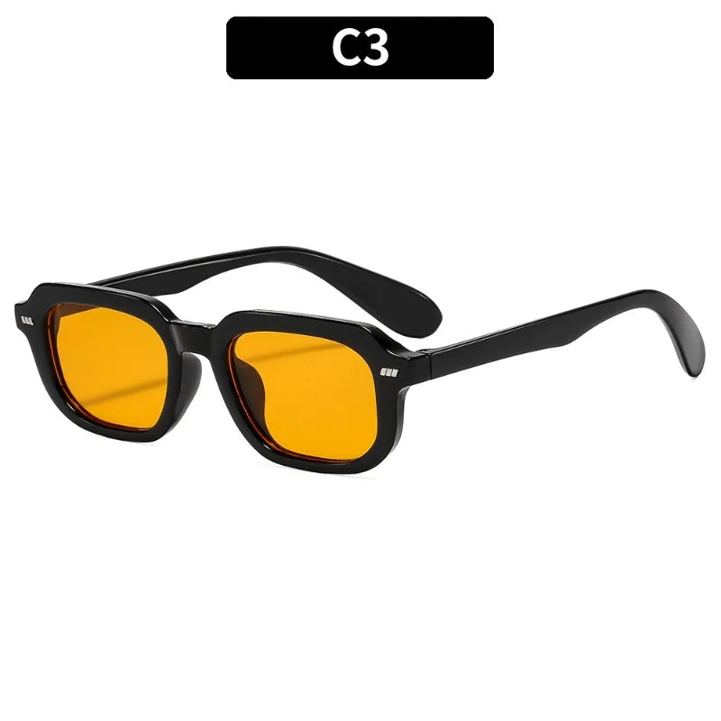 Small Square Eyewear Computer Glasses Frame Women Men Anti Blue Light Blocking Sunglasses Outdoor Zero-power Spectacle Eyeglass