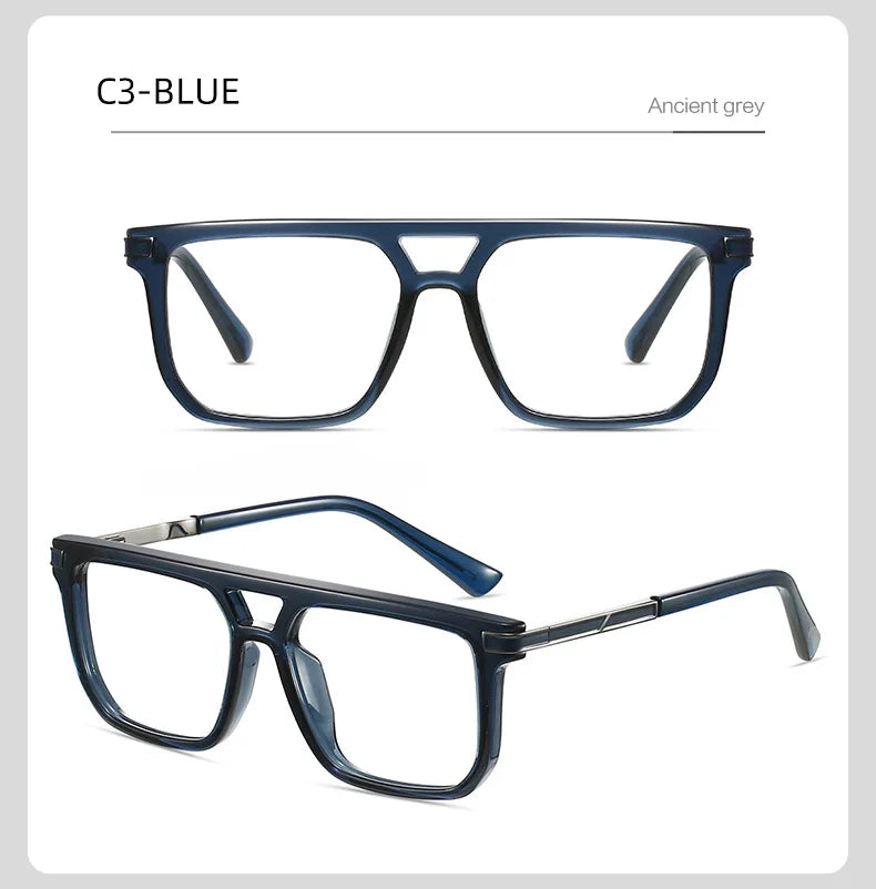 VICKI Mature Man's Double-barreled High-end TR Glasses - Customizable Prescription - Anti-blue Light Glasses Multifocal 84003