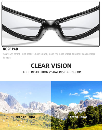 New Style Photochromic Cycling Eyewear Men Women MTB Bike Running Fishing Glasses Comfortable Brand Bicycle Goggles UV400