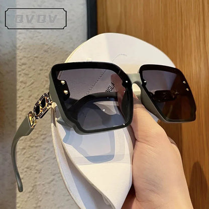 QVQV Luxury Elegant Women's Sungalsses Fashion New Oversized Square Sun Glasses Ladies Outdoor Drivin Shades Gafas De Sol UV400
