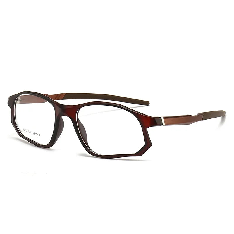 YIMARUILI New Fashion Sports Glasses Men and Women TR90 Spring Leg Design Big Face Optical Prescription Eyeglasses frame 5853
