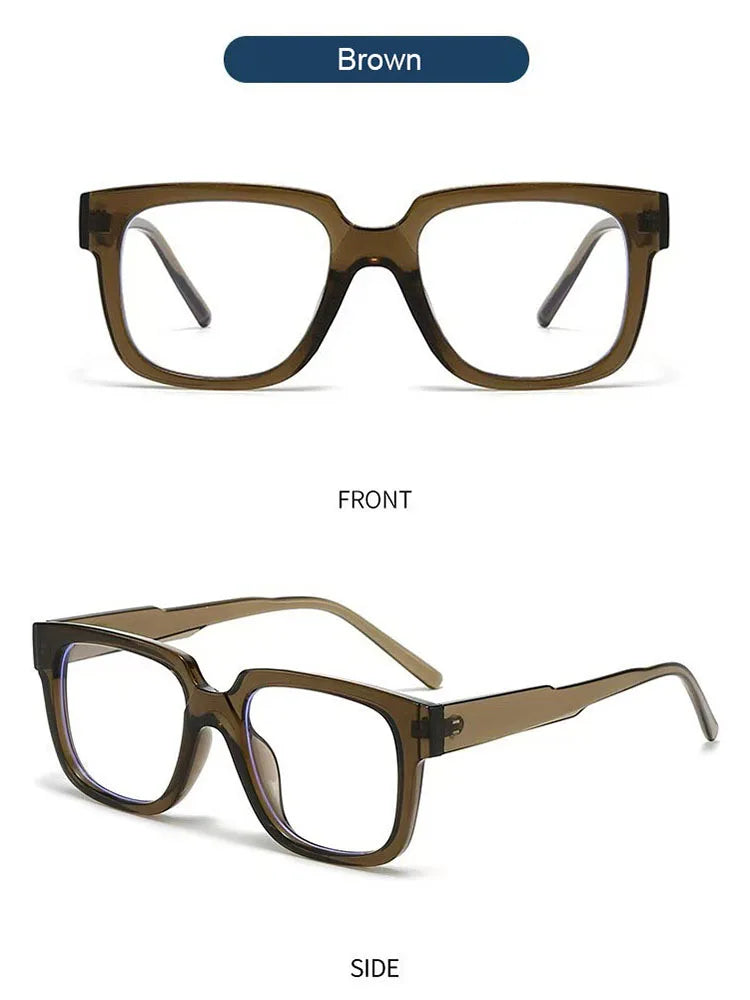 New Simple Spectacles Frame Men Women Ultralight Square Frame Anti Blue Light Transparent Lens Optical Eyeglasses