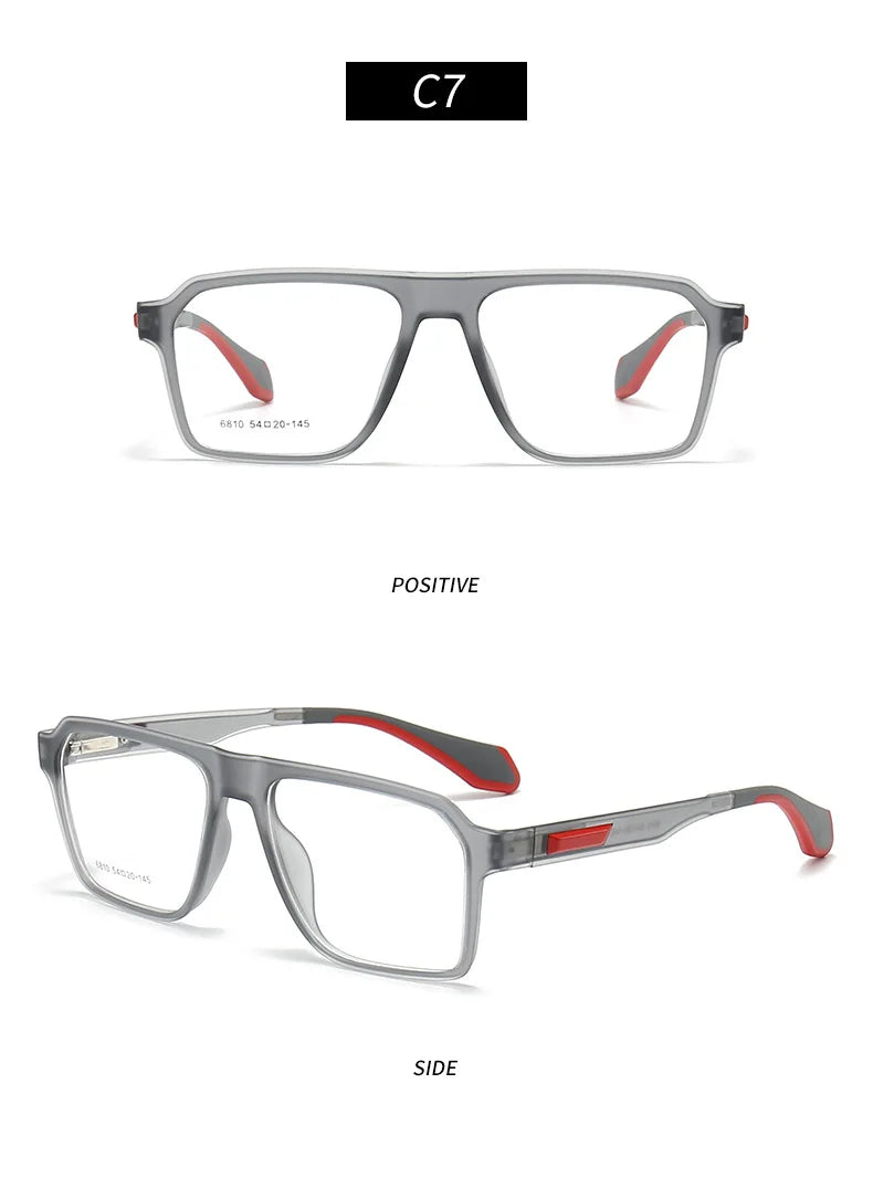 2024 New Sports Glasses Fashion Square Cycling Men's Glasses Frame Ultra-light  Optical Prescription Eyeglass Frame Women 6810