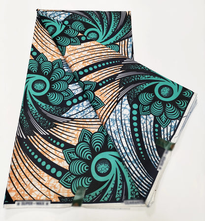 2025 Newest Veritable Original Super-W Guaranteed Dutch Hollandais Pagne Real Wax Print Fabric African Dress 100% Cotton 6 yard