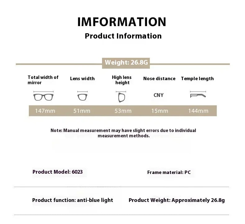 Fashion Transparent Computer Glasses Frame Women Men Anti Blue Light Square Eyewear Blocking Glasses Optical Spectacle Eyeglass