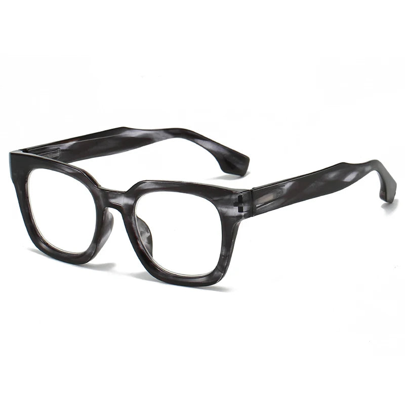 2024 New TR90 Rectangle Black Frame Reading Glasses Ultralight Anti Blue Light Presbyopic Glasses Eyewear Readers