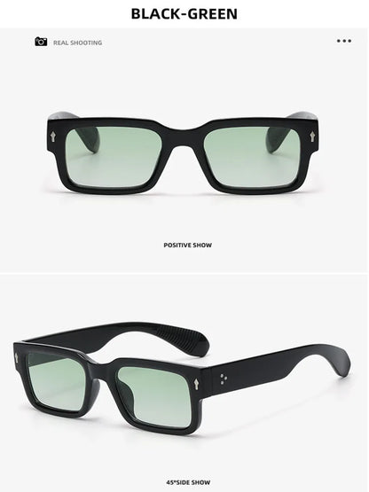 Simple Versatile Sunglasses Men Women Small Square Rivet Outdoor Driving Ultraviolet Protection Casual Sun Glasses