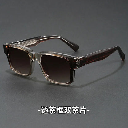 Retro Rectangle Sunglasses for Men Women UV400 Protection Classic Trendy Driving Sun Glasses Outdoor High Quality Travel Glasses