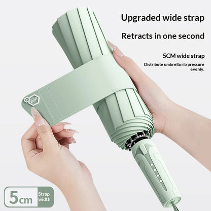 Automatic Umbrella, Windproof and Rainstorm-Resistant, Foldable Umbrella for Sunny and Rainy Days, Sunshade Umbrella