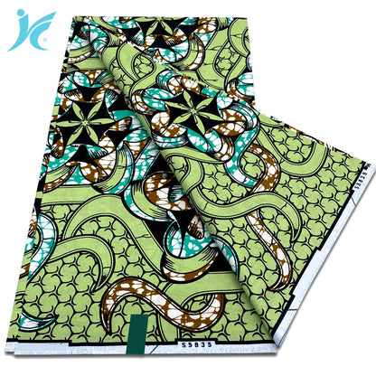 African Real Wax Prints Fabric Ankara Wax 100% Cotton Fabric Guaranteed Veritable Original Sewing Material