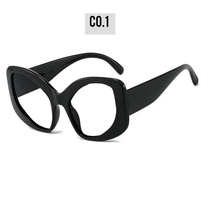 Oversized Reading Glasses Women Luxury Brand Designer Cat Eye Chunky Glasses Anti Blue Light Customised Prescription Glasses