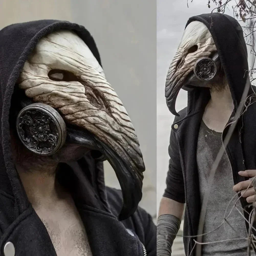 Steampunk Plague Doctor Mask Cosplay Long Nose Bird Beak Latex Masks for Halloween Party Gifts & Props
