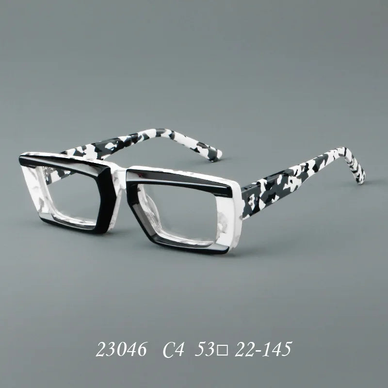 VICKY Personalized Fashion Retro Geometric Square Design Men Women Anti-blue Light Glasses Customizable Prescription 23046