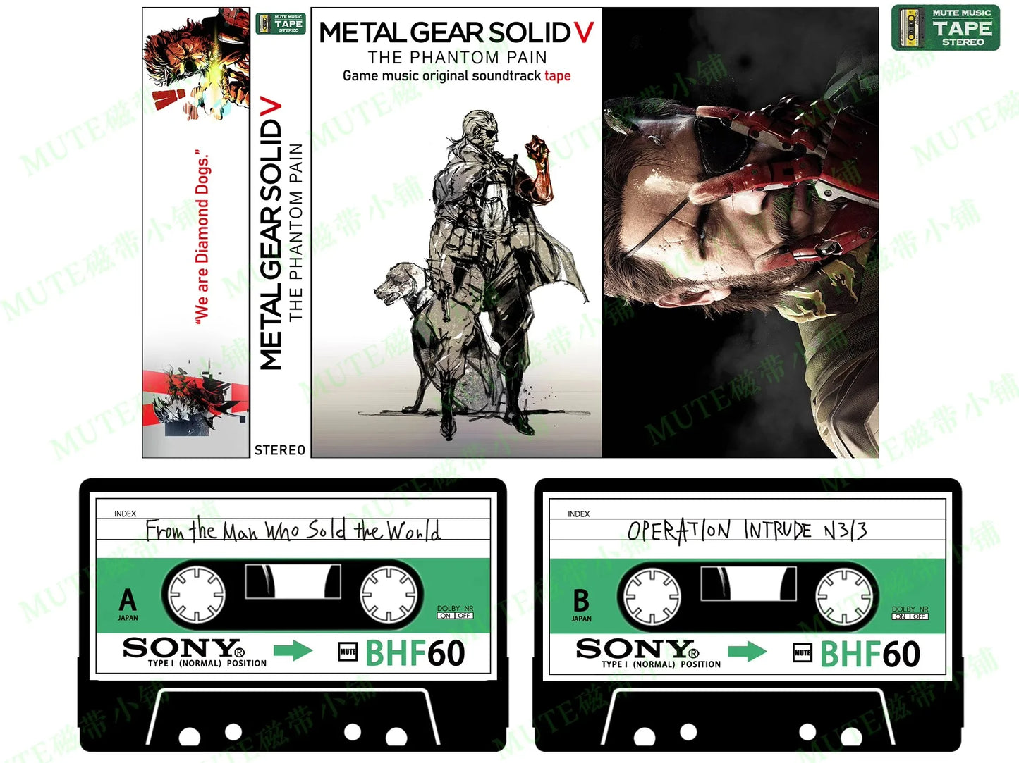 Game Metal Gear Solid V Justin Burnett Music Tape Greatest Hits OST Album Cassettes Cosplay Walkman Car Recorder Soundtracks Box