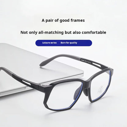 YIMARUILI New TR90 Men's Sports Cycling Glasses Ultra-light Fashion Big Size Optical Prescription Eyeglasses Frame Women HD-8068