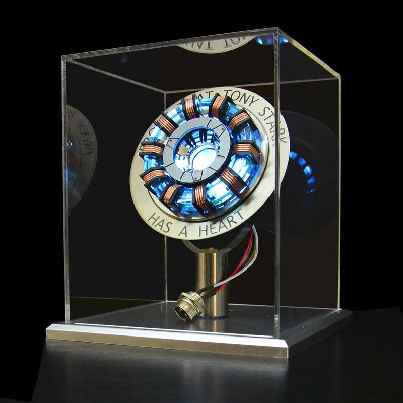 Avenger Iron Man Mk1 Arc Reactor Tony Stark Heart Of Mark Figure Led Light Model Superhero 1:1 Cosplay Toys Chest Lamp Kids Gift