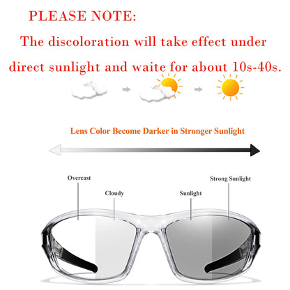 New Style Photochromic Cycling Eyewear Men Women MTB Bike Running Fishing Glasses Comfortable Brand Bicycle Goggles UV400
