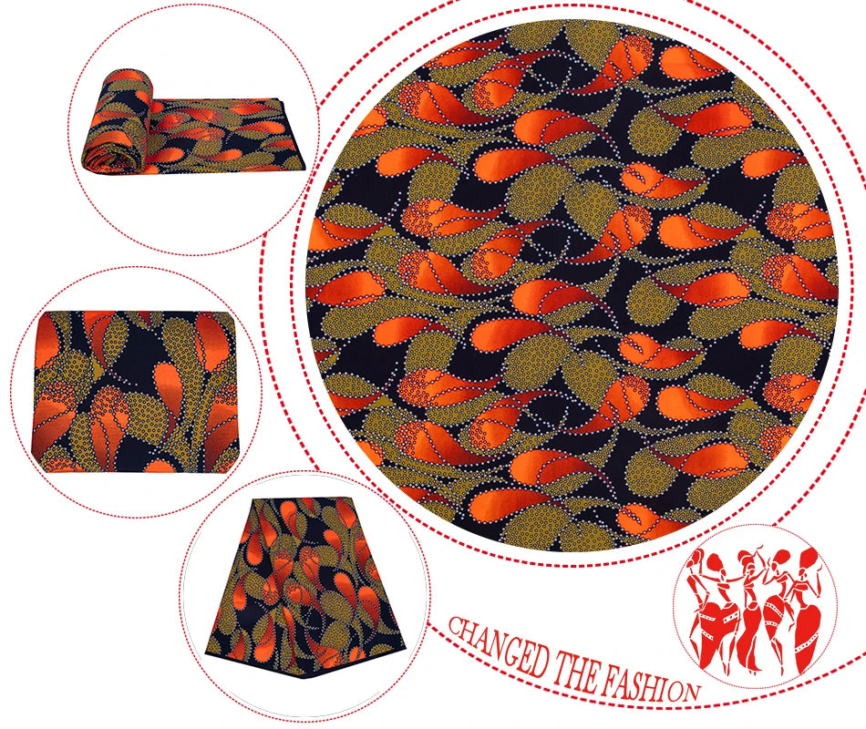 African Fabric Cloth By The Yard 3/6 Yards Ankara Print Wax Fabric for Party Dress Making and Sewing FP6625