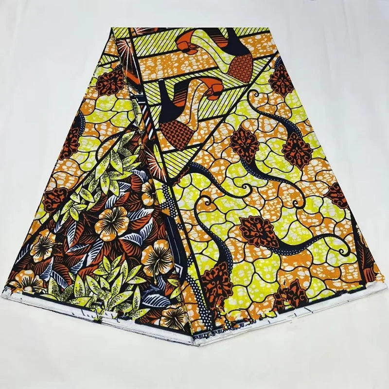 Ankara Fabric African Real Wax Print Cotton 100% New Design 2024 Tissus Wax Africain Patchwork Fabric For Dress 6yard Sales Soft
