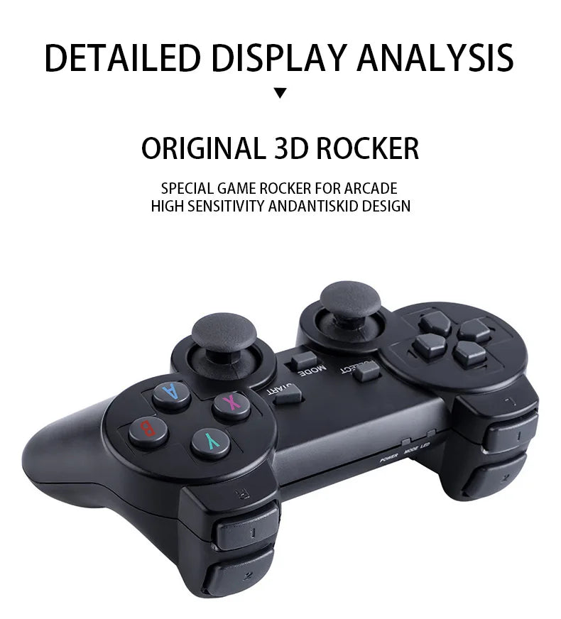 Upgraded M8 Video Game Console 64G 20000 Games Retro handheld Game Console Wireless Controller Lite 4K Game Stick For Xmas Gifts