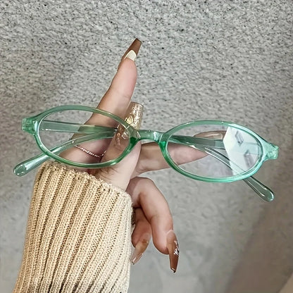 New Retro Small Frame Petite Face Cute Girl Eyeglass Frames, Stylish Eyeglasses, Makeup-Free Essential Oval Design