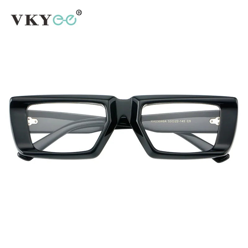 VICKY Personalized Fashion Retro Geometric Square Design Men Women Anti-blue Light Glasses Customizable Prescription 23046