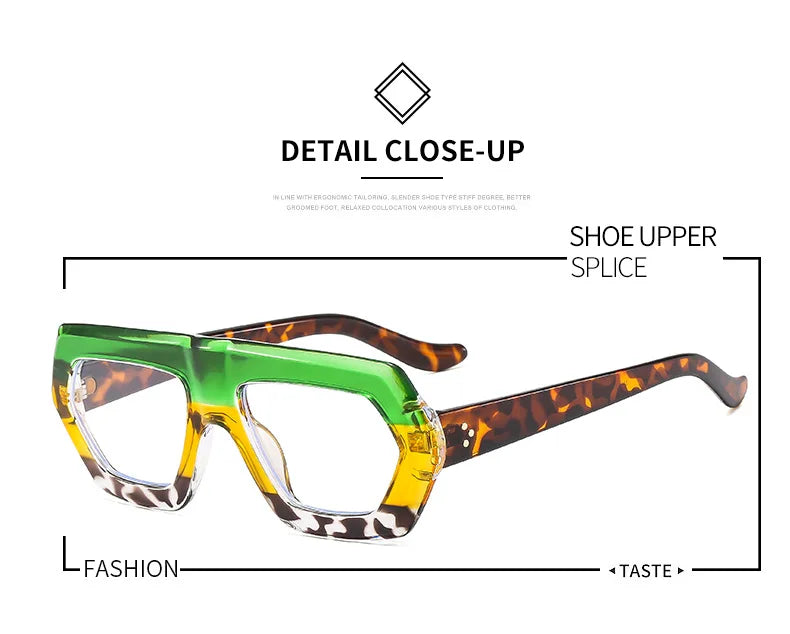Womens Thick Frame Reading Glasses 2024 Anti Blue Light Fashion Designer Transparent Eyewear Finished Hyperopia Eyeglasses Hot