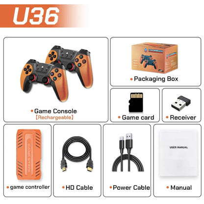 2026 New 128G X10 PRO GameStick 4K Video Game Console 3D Games Built-In 50K Games 40+ Emulators Retro Games Dual 2.4G Controller