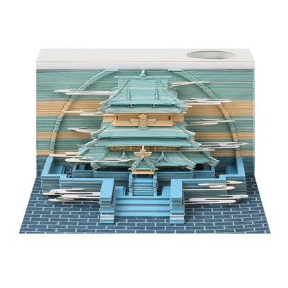 3D Treehouse Calendar Art Paper Sculpture Memo Pad Desktop Crafts Souvenirs Paper Carvings Sticky Notes Gifts Office Ornament