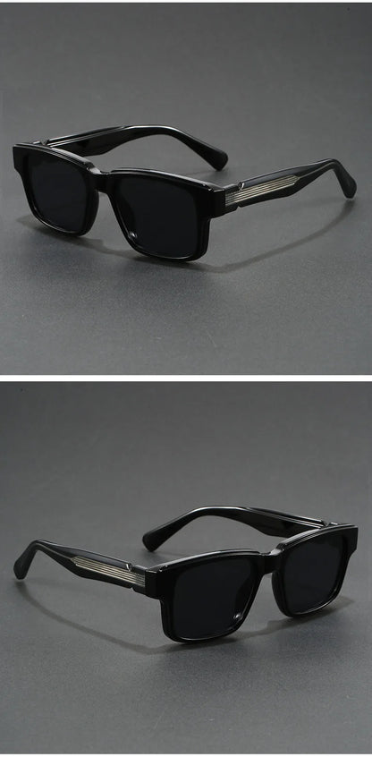 Retro Rectangle Sunglasses for Men Women UV400 Protection Classic Trendy Driving Sun Glasses Outdoor High Quality Travel Glasses