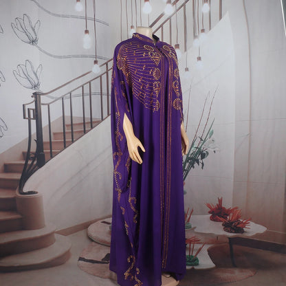 Elegant and beautiful BUBU two-piece dress african women dresses chiffon african dress rhinestone robe soirée femme luxe
