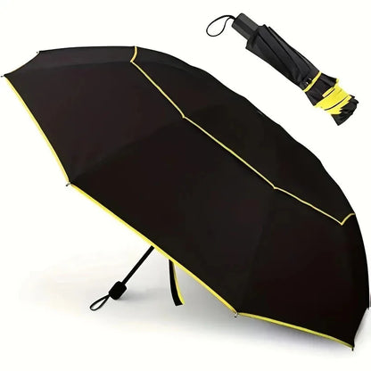 Double Strong Wind Resistant Umbrella Rain Women Large Folding Non-automatic Umbrellas Men Family Travel Business Paraguas