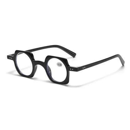 Retro anti-blue light reading glasses for men and women, fashionable square hyperopia glasses, fashionable reading glasses