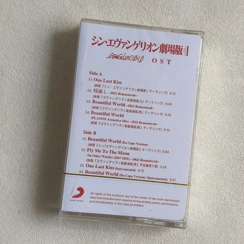 EVANGELION Music Tapes Anime EVA One Last Kiss Soundtrack Music Magnetic Walkman Cassettes Collectible Commemorative Toys Gifts