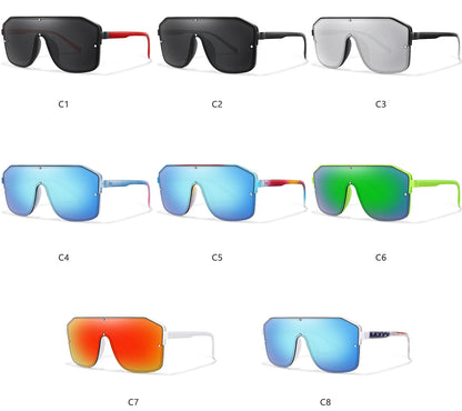Rivet Lens Fishing Sunglasses for Men and women Fashion Casual Oversize Goggles with UV Protection for Hiking Golf, Beach