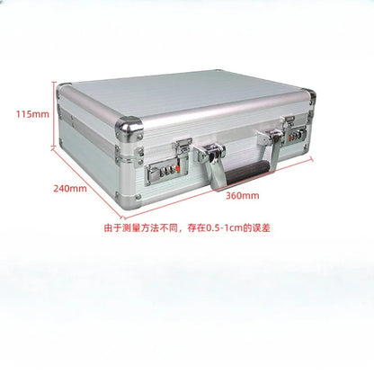 Aluminum alloy Combination lock Portable case Document storage box Data sorting Portable  safe box  mini money safe