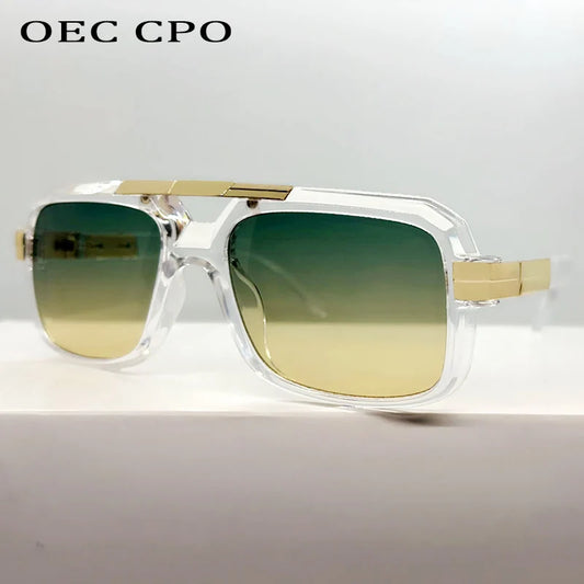 Luxury Brand Oversized Punk Square Sunglasses Men Women Big Frame Sun Glasses Shades Eyewear Goggle De Sol Oculos