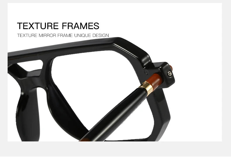 KOCOLIOR Men's Retro Fashion Double Beam Reading Glasses Brand Design Anti Blue Light Photochromic Presbyopia Glasses +0 to +6.0