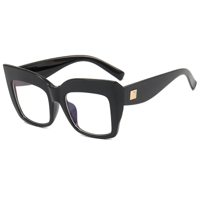 Square Anti Blue Light Reading Glasses Optical Lenses Prescription Glasses Frame Women Large Frame Cat Eye Presbyopic Glasses