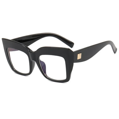Square Anti Blue Light Reading Glasses Optical Lenses Prescription Glasses Frame Women Large Frame Cat Eye Presbyopic Glasses