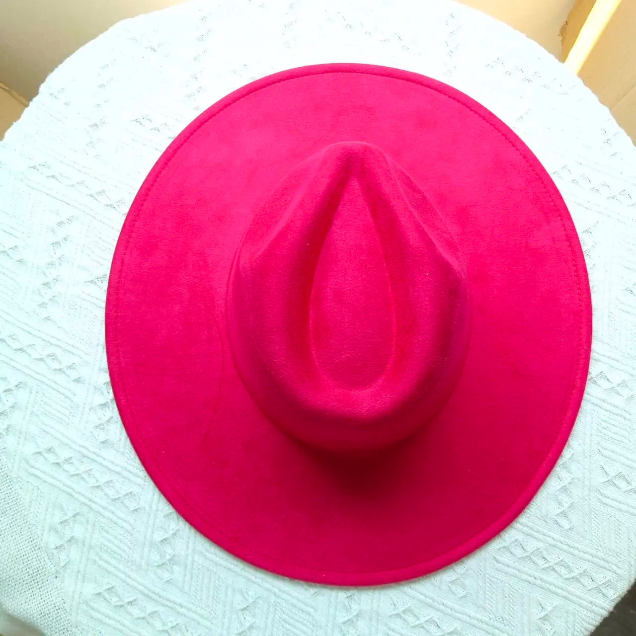 Suede Fedora Multicolor Heart-shaped Top 9.5cm Brim Men and Women Jazz Hat Panama Hat