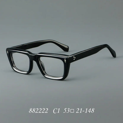 Fashion Thick Frame Acetate Glasses Men Vintage Square Myopia Prescription Eyeglasses Frame Reading Glasses Luxury Brand Eyewear