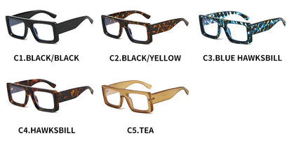 Anti Blue Light Square Thick Frames Reading Glasses Men Women Finished Presbyopic Eyewear Clear Len Prescription Optical Glasses