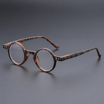 UVLAIK Fashion Reading Glasses Men Women Ultralight Small Round Spectacles Frame High Definition Presbyopic Eyeglasses
