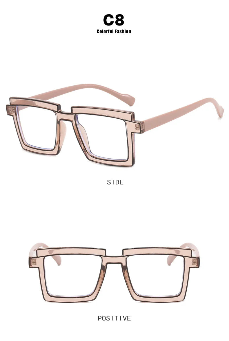 New Fashion Lady Reading Glasses Photochromic Blue Light Filter Prescription Hyperopia Eyeglasses Special Brand Design Frame