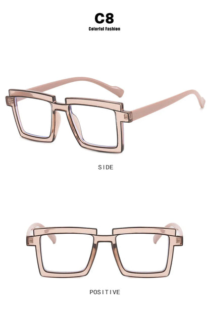 New Fashion Lady Reading Glasses Photochromic Blue Light Filter Prescription Hyperopia Eyeglasses Special Brand Design Frame