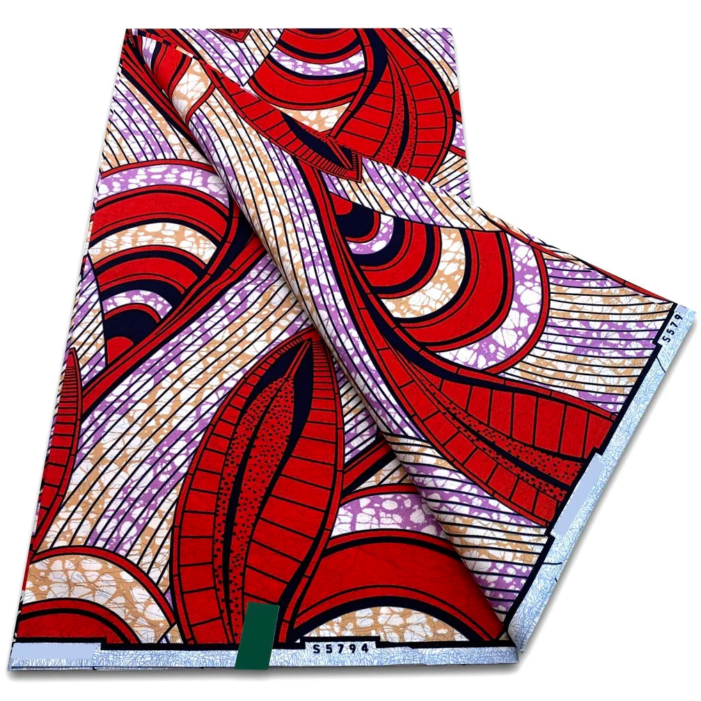 African Real Wax Prints Fabric Ankara Wax 100% Cotton Fabric Guaranteed Veritable Original Sewing Material