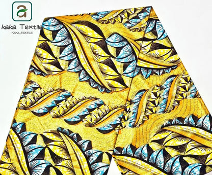 Soft Golden Glitter Grand Wax Fabric Cotton Ankara Golden Wax Flash Gold Print Batik Super Quality African Wax Fabric 6yards