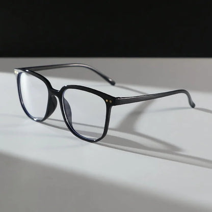 Large Square Frame Anti-Blue Light Glasses Women Computer Gaming Eye Protection Classic Plain Transparent Glasses Spectacles