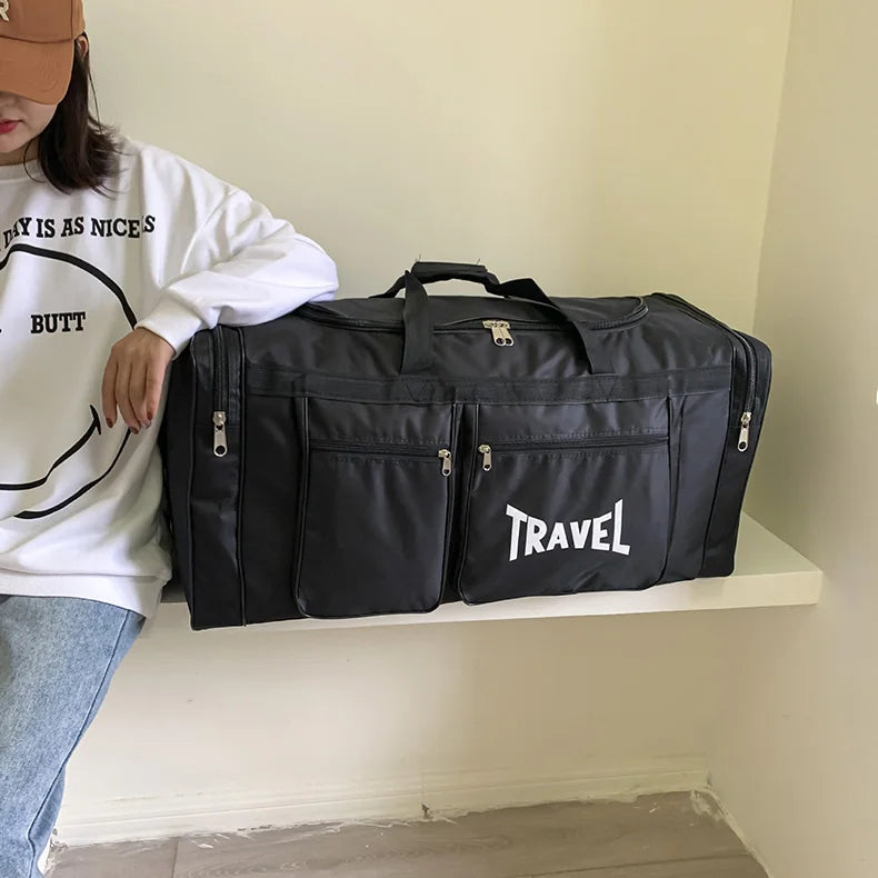 Travel Bag Foldable Large Capacity Waterproof Business Sports Handbag Wear-Resistant Portable Multifunction Duffel Bags Y36A